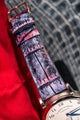 Bespoke Watch Strap in Multi Purple Galaxy Crocodile