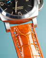 Bespoke Watch Strap in Orange Himalayan Crocodile