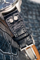 Bespoke Watch Strap in Navy Blue Crocodile