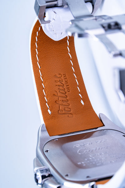 Bespoke Watch Strap in Snowy White Crocodile