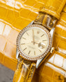 Bespoke Watch Strap in Yellow Himalayan Crocodile