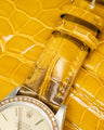 Bespoke Watch Strap in Yellow Himalayan Crocodile