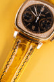 Bespoke Watch Strap in Yellow Himalayan Crocodile