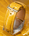 Bespoke Watch Strap in Yellow Himalayan Crocodile