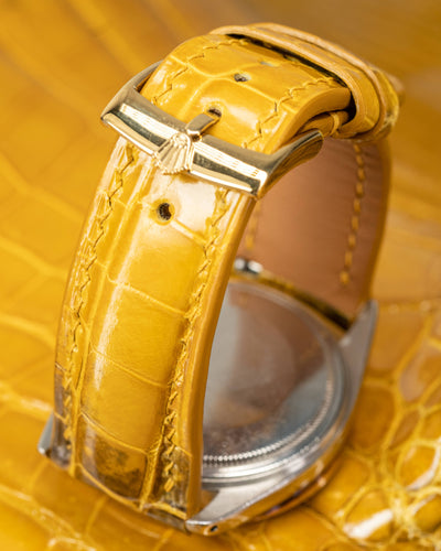 Bespoke Watch Strap in Yellow Himalayan Crocodile