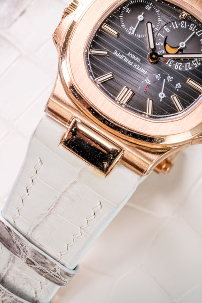 Bespoke Watch Strap in Natural Himalayan Crocodile