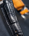 Bespoke Watch Strap in Black Crocodile