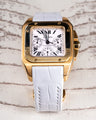 Bespoke Watch Strap in Snowy White Crocodile