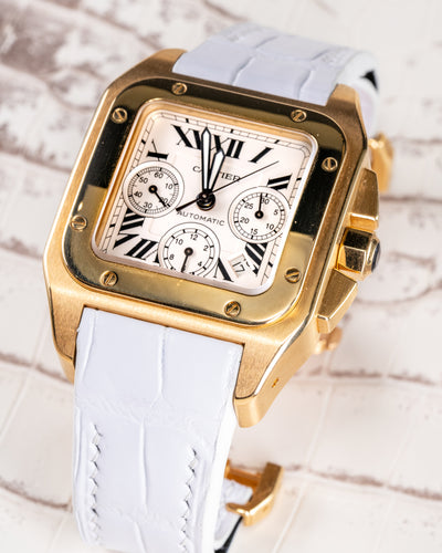 Bespoke Watch Strap in Snowy White Crocodile