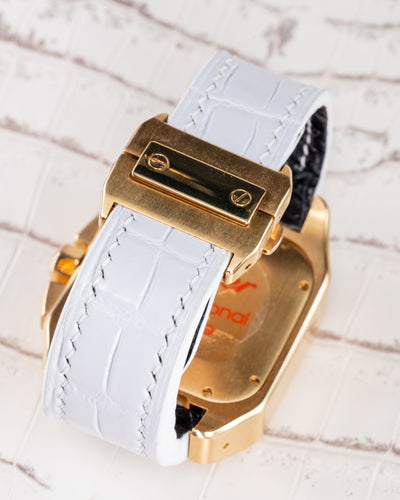 Bespoke Watch Strap in Snowy White Crocodile