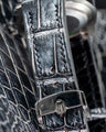 Bespoke Watch Strap in Black Silver Alligator
