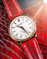 Bespoke Watch Strap in Flame Red Ombre Crocodile