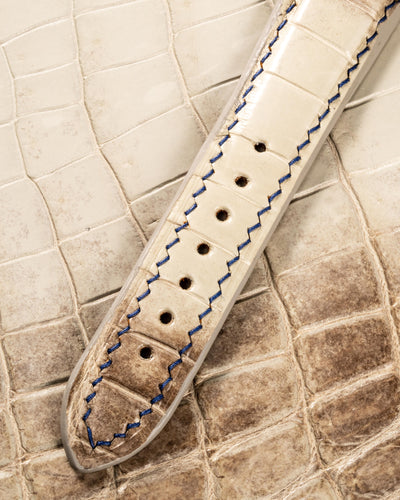 Bespoke Watch Strap in Grey Himalayan Crocodile