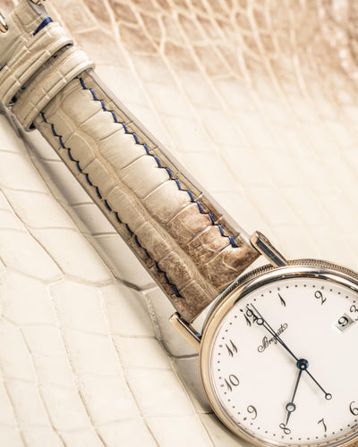 Bespoke Watch Strap in Grey Himalayan Crocodile
