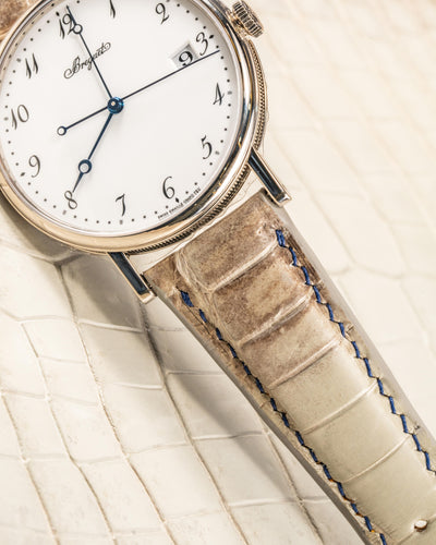 Bespoke Watch Strap in Grey Himalayan Crocodile
