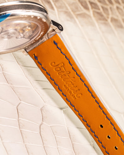 Bespoke Watch Strap in Grey Himalayan Crocodile