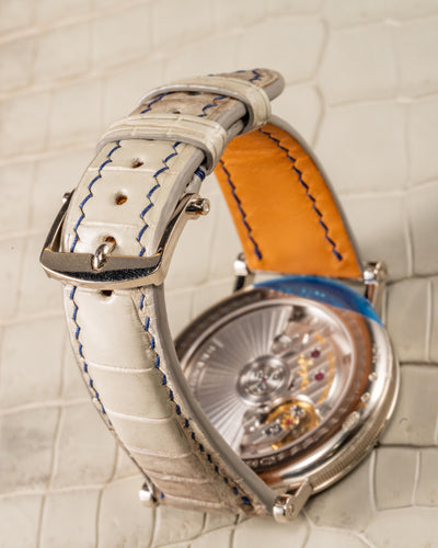 Bespoke Watch Strap in Grey Himalayan Crocodile