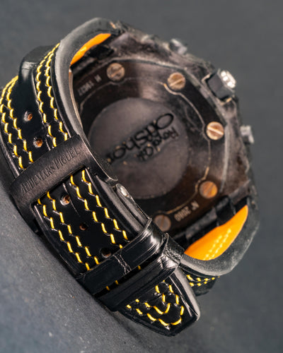 Bespoke Watch Strap in Jet Black Crocodile