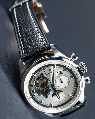 Bespoke Watch Strap in Black Chevre