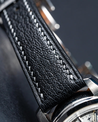 Bespoke Watch Strap in Black Chevre