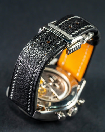 Bespoke Watch Strap in Black Chevre