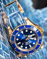 Bespoke Watch Strap in Pearl Blue Crocodile