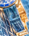 Bespoke Watch Strap in Pearl Blue Crocodile
