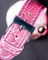 Bespoke Watch Strap in Sakura Pink Crocodile