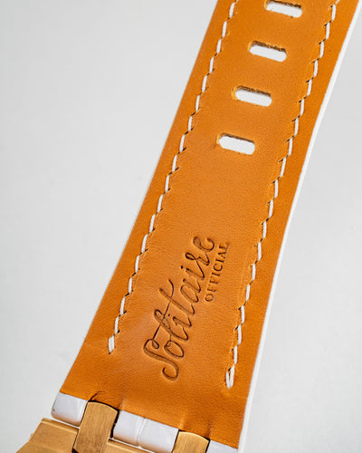 Bespoke Watch Strap in White Crocodile