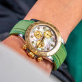 Solitaire Rubber straps in Deep Emerald Green for Rolex Daytona MOP 116508