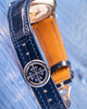 Bespoke Watch Strap in Navy Blue Crocodile
