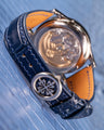 Bespoke Watch Strap in Navy Blue Crocodile