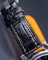Bespoke Watch Strap in Black Crocodile