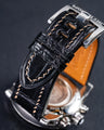 Bespoke Watch Strap in Black Crocodile