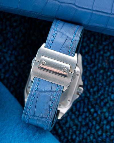 Bespoke Watch Strap in Baby Blue Himalayan Crocodile