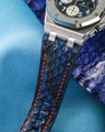 Bespoke Watch Strap in Blue Python