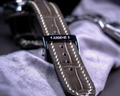 Bespoke Watch Strap in Olive Grey Crocodile