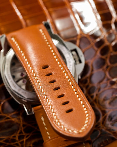 Bespoke Watch Strap in Golden Barenia
