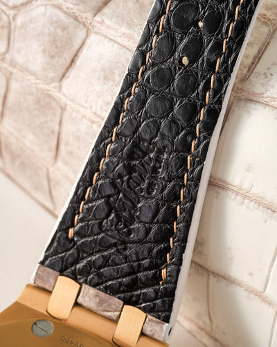 Bespoke Watch Strap in Natural Himalayan Crocodile