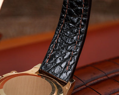 Bespoke Watch Strap in Chocolate Brown Crocodile