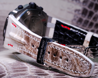 Bespoke Watch Strap in Natural Himalayan Crocodile