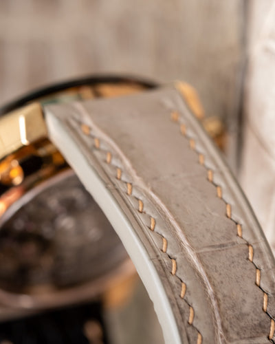 Bespoke Watch Strap in Grey Himalayan Crocodile