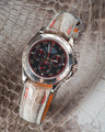 Bespoke Watch Strap in Grey Himalayan Crocodile