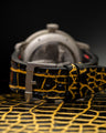 Bespoke Watch Strap in Gold Black Alligator
