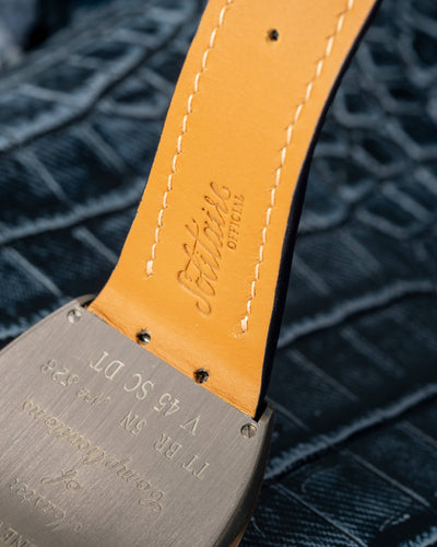 Bespoke Watch Strap in Navy Chevre