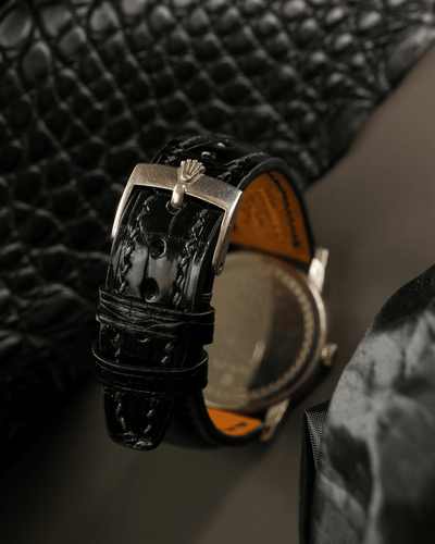 Bespoke Watch Strap in Black Crocodile