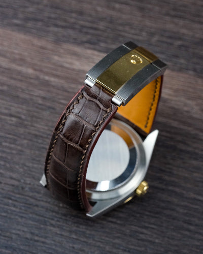 Bespoke Watch Strap in Dark Brown Crocodile