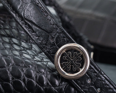 Bespoke Watch Strap in Black Crocodile