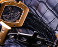 Bespoke Watch Strap in Black Crocodile