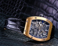 Bespoke Watch Strap in Black Crocodile